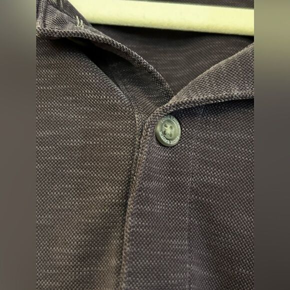 Eddie Bauer Mens Active Polo Shirt Purple Short Sleeve Button Up Stretch L Large - Picture 5 of 16